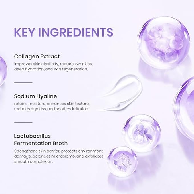 ZypplyPro قناع الوجه بالكولاجين العميق 5 عبوات، قناع الوجه المرطب البيوكولاجين للعناية ببشرة النساء، قناع ورقي كوري مضاد للتجاعيد للاستخدام الليلي بوزن جزيئي منخفض لرفع وشد وترطيب البشرة، 28 جرام × 4 عبوات - Image 3